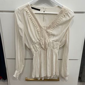 Zara Creme Blouse